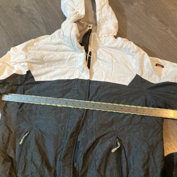 Swiss Tech Jacket Womens Hooded Double Full Zip White Coat Xl Ski Snow Warm - Picture 10 of 11
